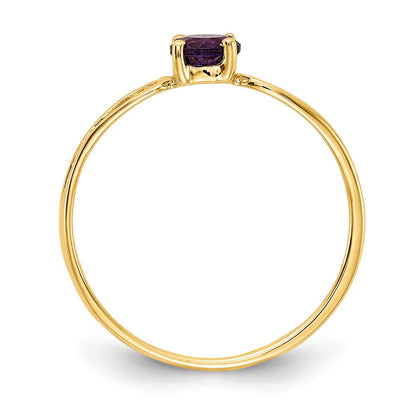 14k yellow gold amethyst ring x9674am