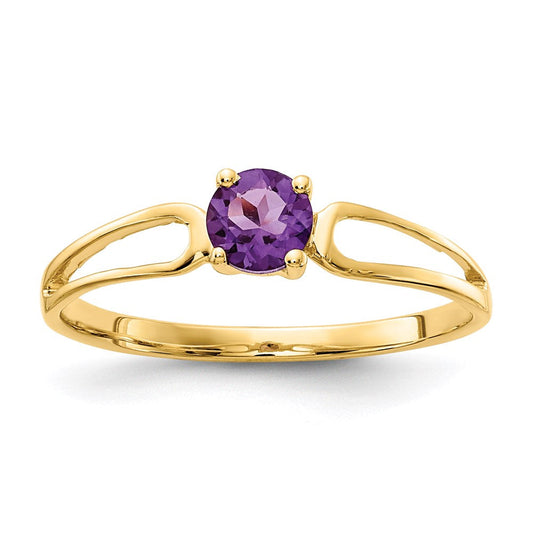 14k yellow gold amethyst ring x9674am
