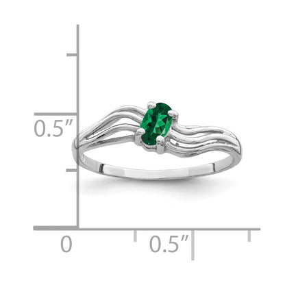 14k White Gold 5x3mm Oval Mount St. Helens ring