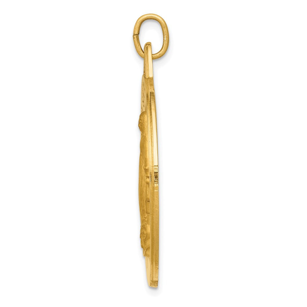 14k Yellow Gold Miraculous Medal Pendant