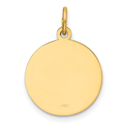 14k Yellow Gold Our Lady of Perpetual Help Medal Charm