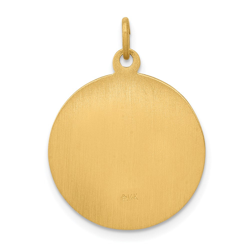 14k Yellow Gold Saint Theresa Medal Charm