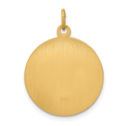 14k Yellow Gold Saint Theresa Medal Charm