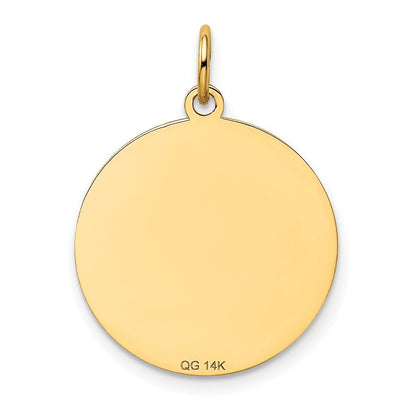 14k Yellow Gold German Shepherd Disc Charm