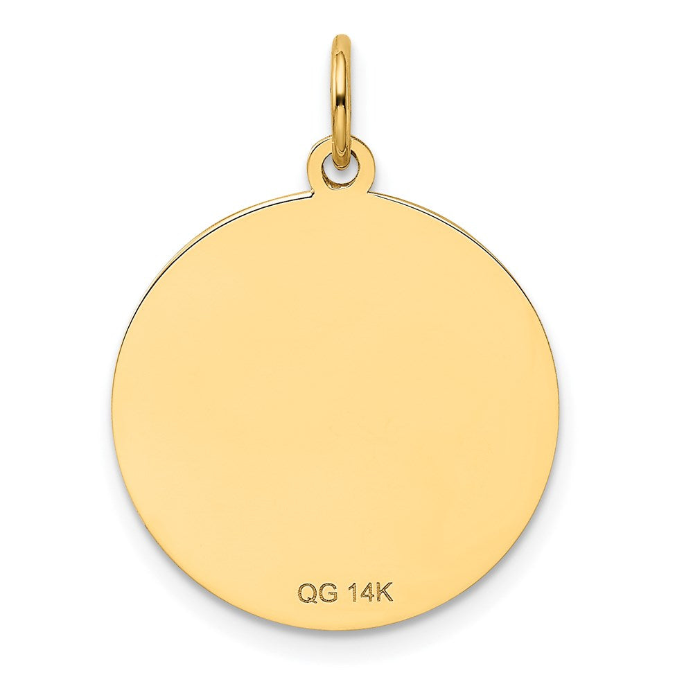 14k Yellow Gold Yorkshire Terrier Disc Charm