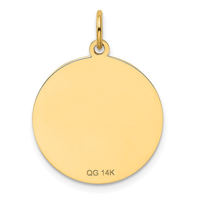 14k Yellow Gold Yorkshire Terrier Disc Charm