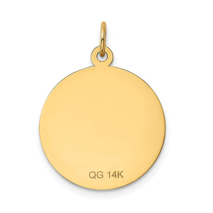 14k Yellow Gold A DATE TO REMEMBER Disc Charm