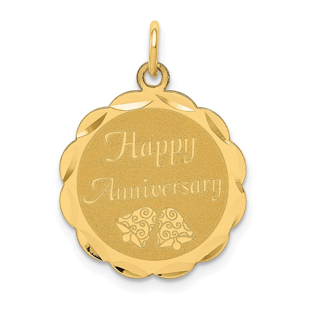 14k Yellow Gold HAPPY ANNIVERSARY Charm