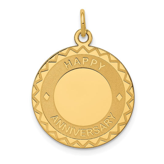 14k Yellow Gold HAPPY ANNIVERSARY Charm