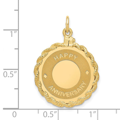 14k Yellow Gold HAPPY ANNIVERSARY Charm