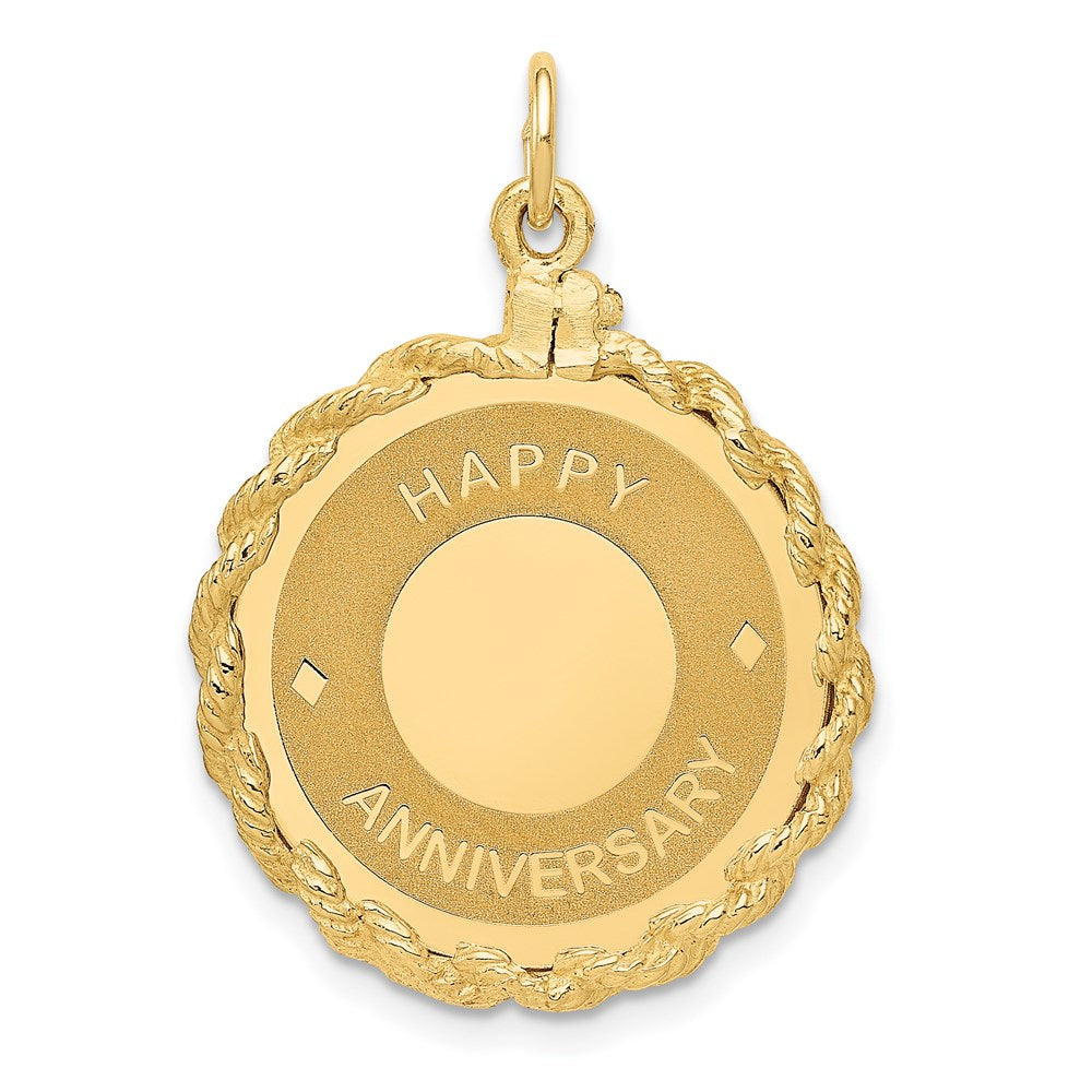 14k Yellow Gold HAPPY ANNIVERSARY Charm