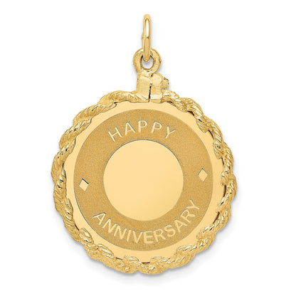 14k Yellow Gold HAPPY ANNIVERSARY Charm