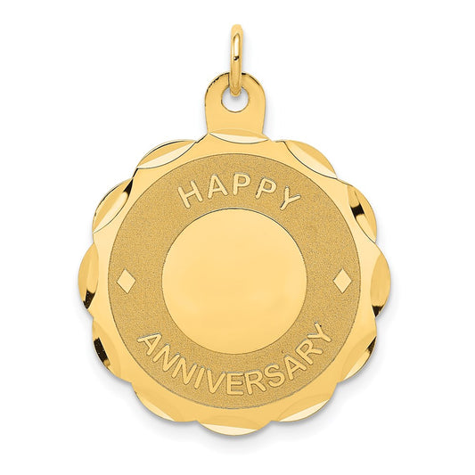 14k Yellow Gold HAPPY ANNIVERSARY Charm