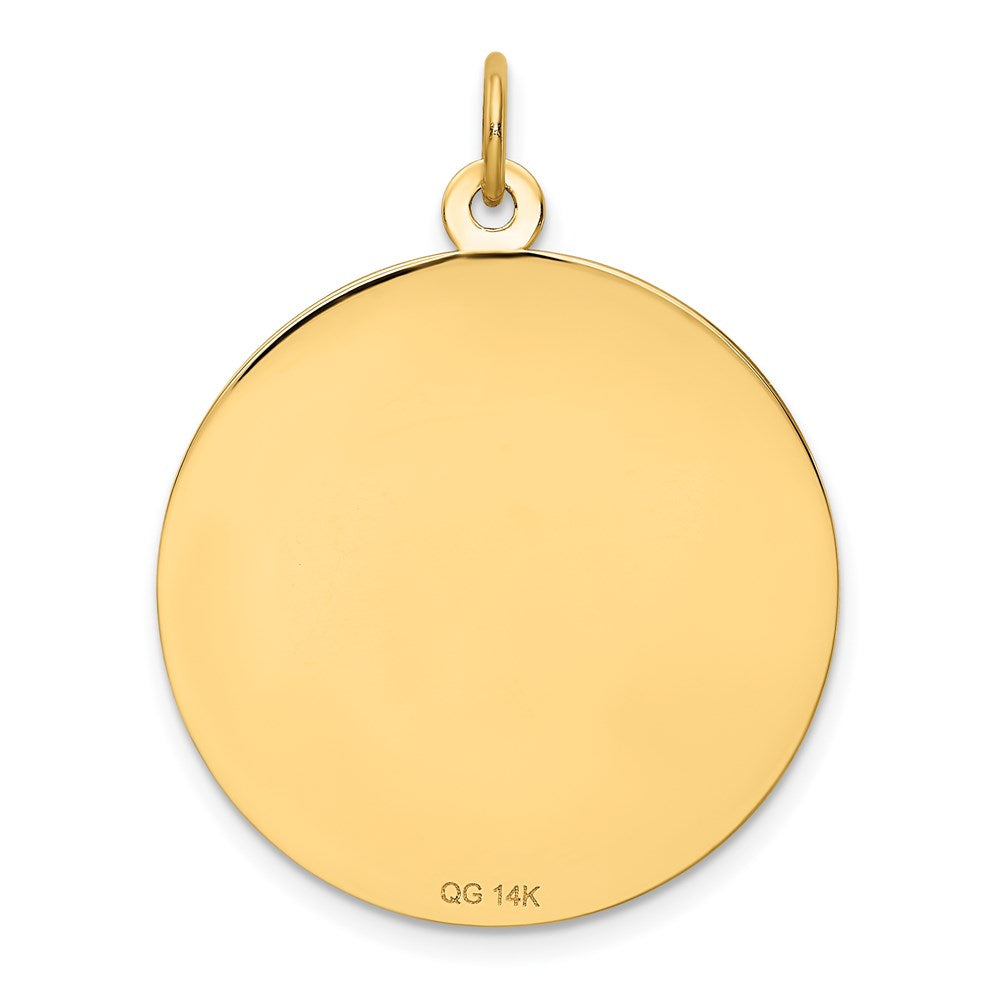 14k Yellow Gold HAPPY ANNIVERSARY Blue and Red CZ w/ Bells Charm