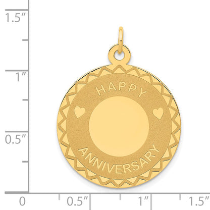 14k Yellow Gold HAPPY ANNIVERSARY Charm