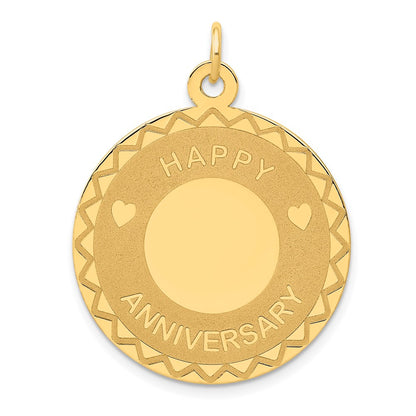 14k Yellow Gold HAPPY ANNIVERSARY Charm
