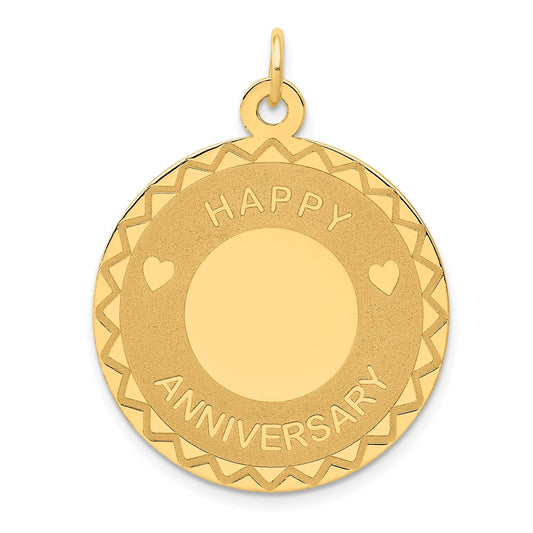 14k Yellow Gold HAPPY ANNIVERSARY Charm