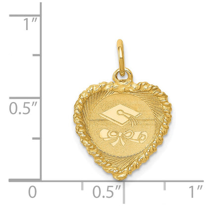 14k Yellow Gold Graduation Cap Charm