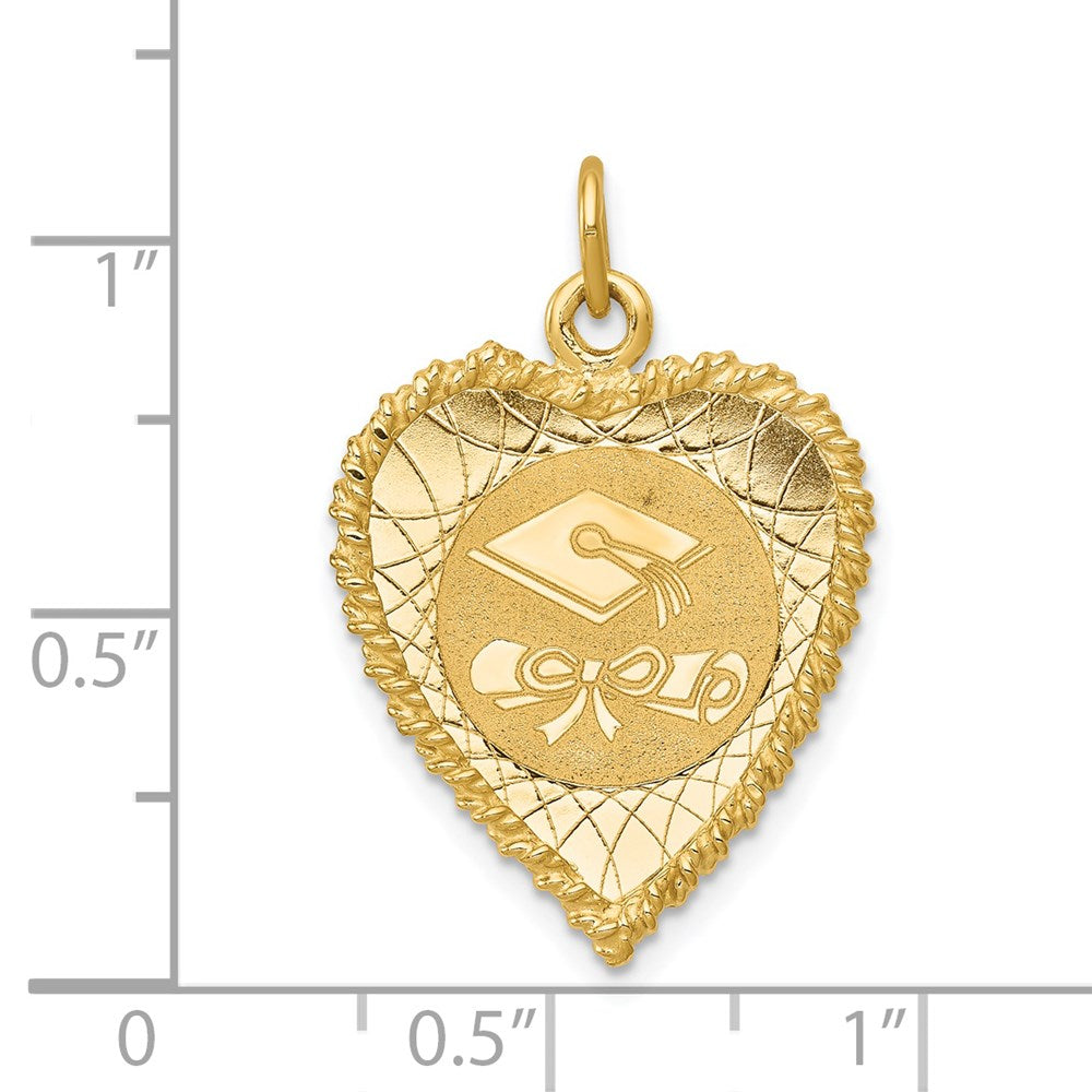 14k Yellow Gold Graduation Cap Charm