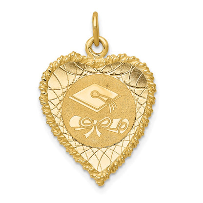 14k Yellow Gold Graduation Cap Charm