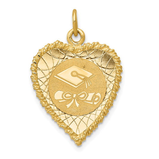 14k Yellow Gold Graduation Cap Charm
