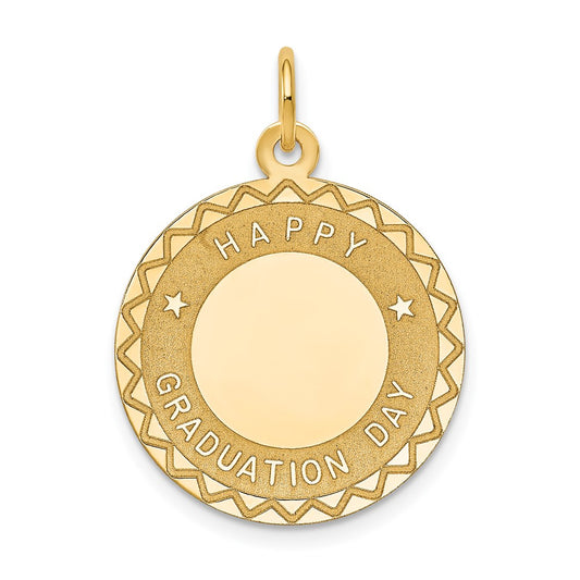14k Yellow Gold HAPPY GRADUATION DAY Charm