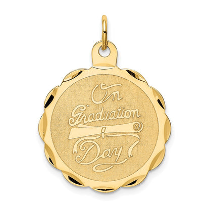 14k Yellow Gold ON GRADUATION DAY with Diploma Charm