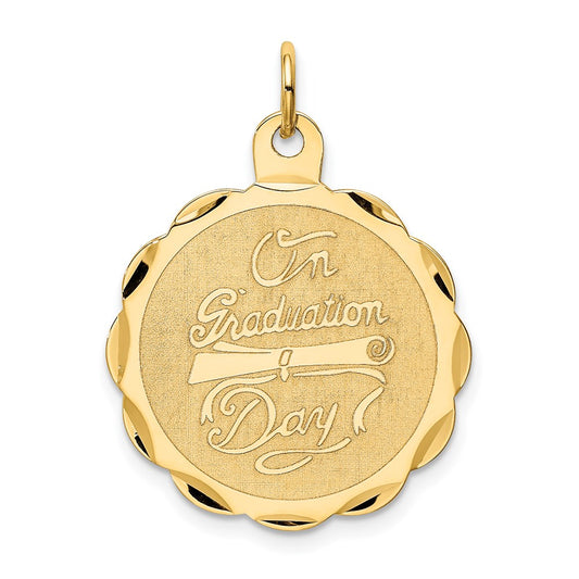 14k Yellow Gold ON GRADUATION DAY with Diploma Charm
