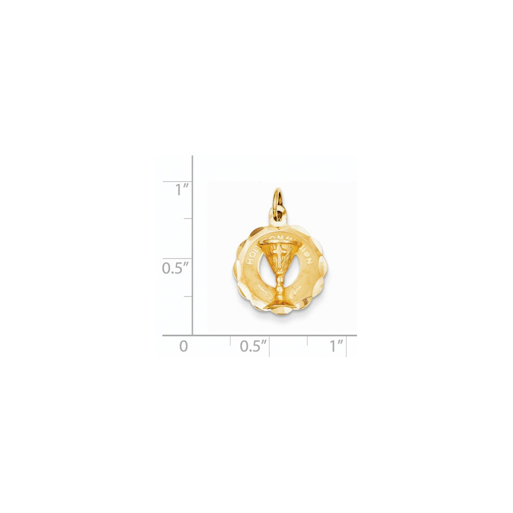 14k Yellow Gold Holy Communion Charm