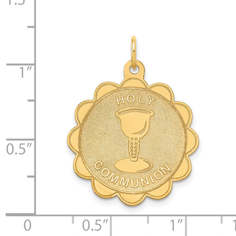 14k Yellow Gold Holy Communion Disc Pendant