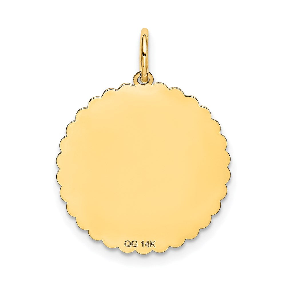 14k Yellow Gold SWEET 16 Disc Charm