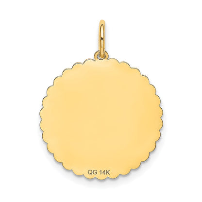 14k Yellow Gold SWEET 16 Disc Charm