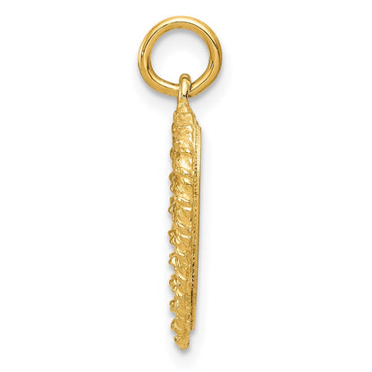 14k Yellow Gold SWEET Sixteen Heart Charm