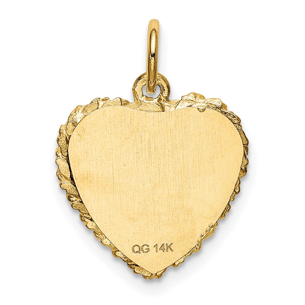 14k Yellow Gold SWEET Sixteen Heart Charm