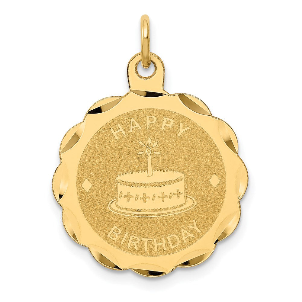 14k Yellow Gold HAPPY BIRTHDAY Charm