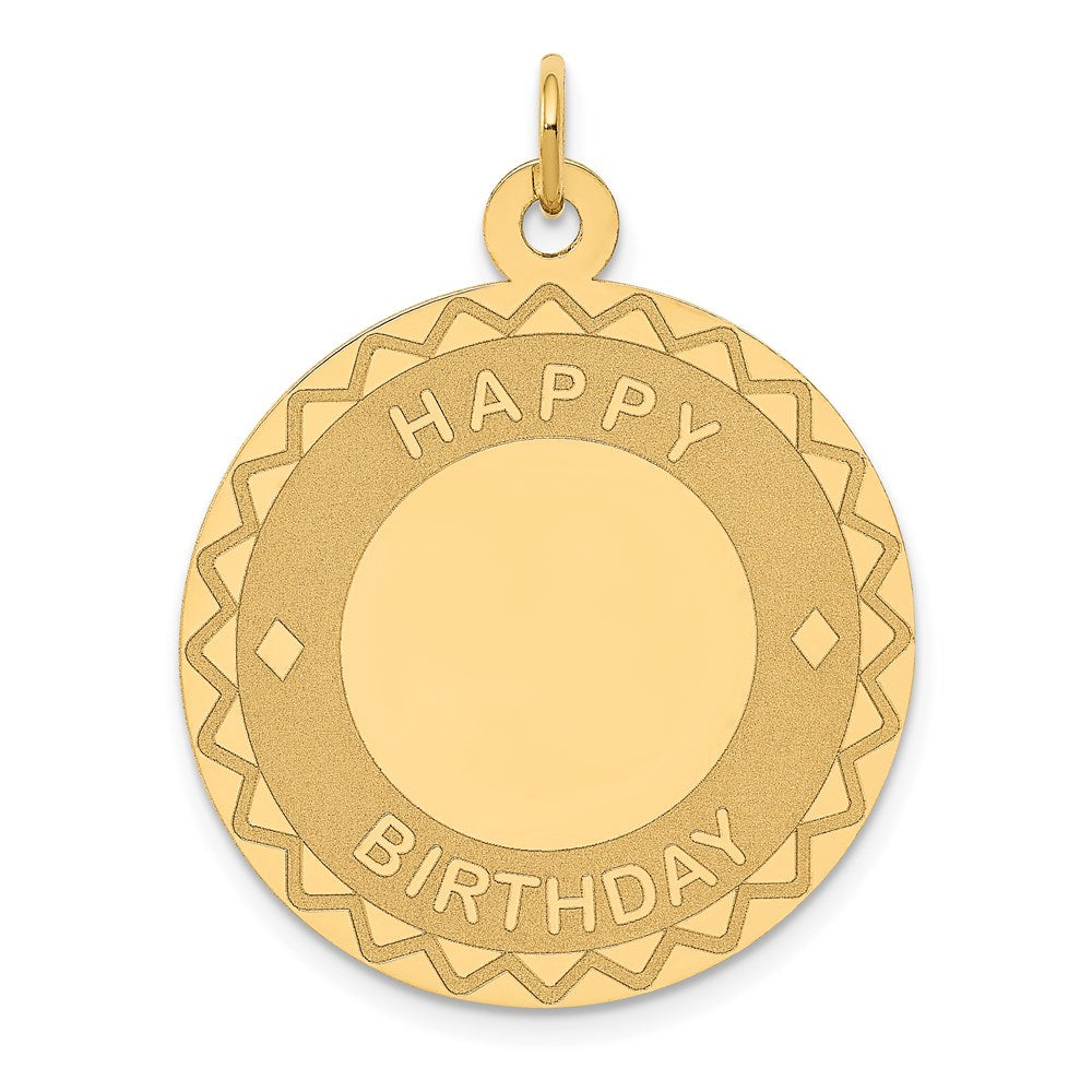 14k Yellow Gold HAPPY BIRTHDAY Charm