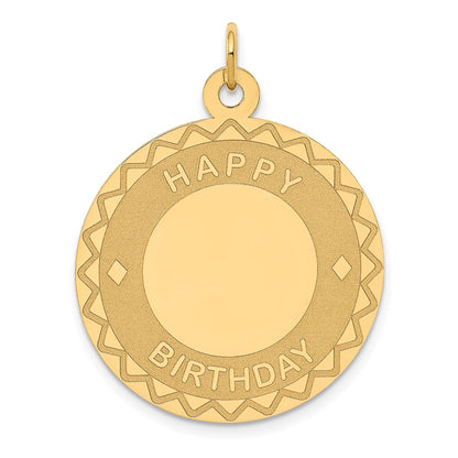 14k Yellow Gold HAPPY BIRTHDAY Charm