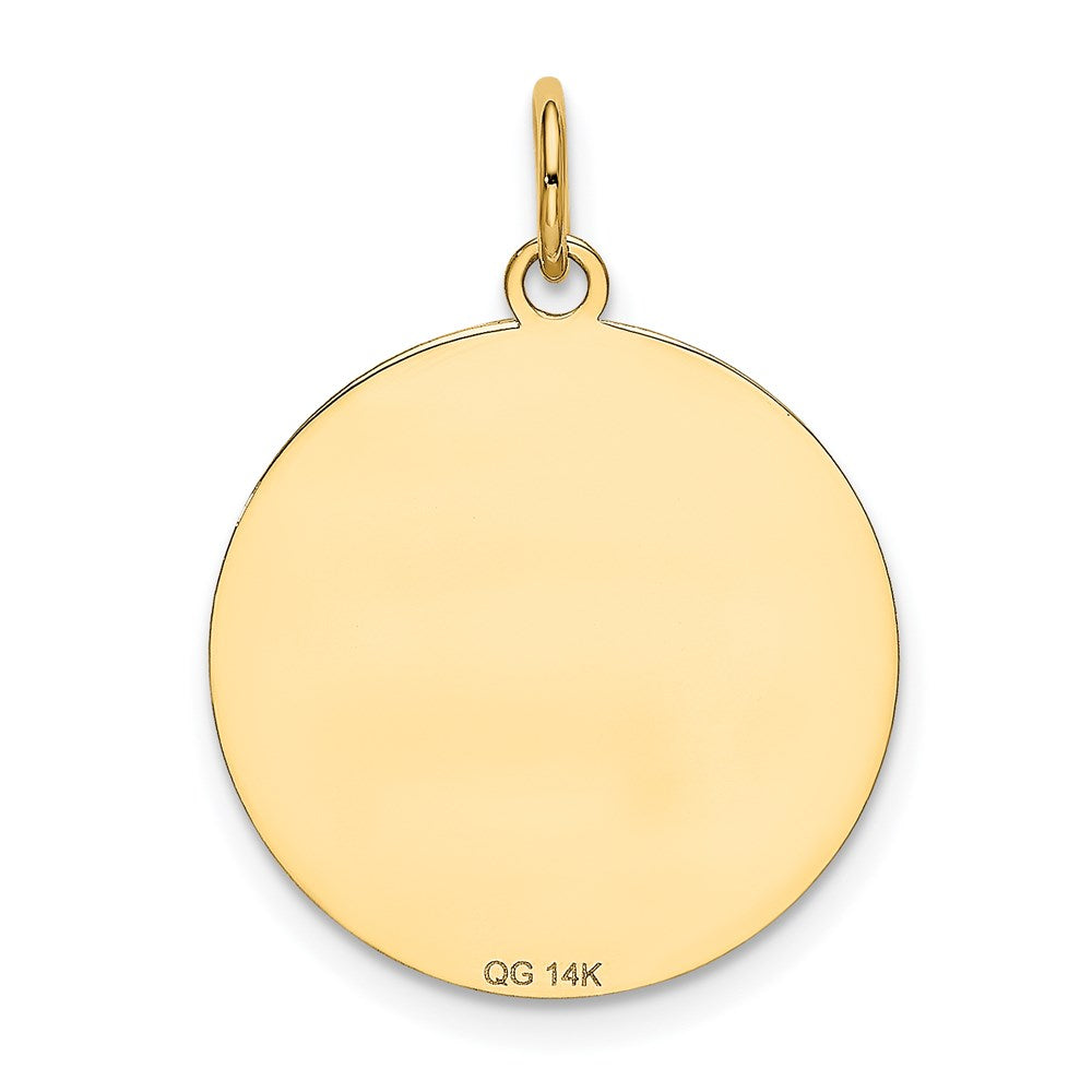14k Yellow Gold Labrador Retriever Disc Charm