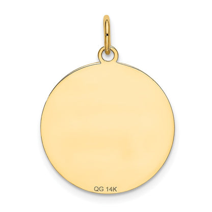 14k Yellow Gold Labrador Retriever Disc Charm