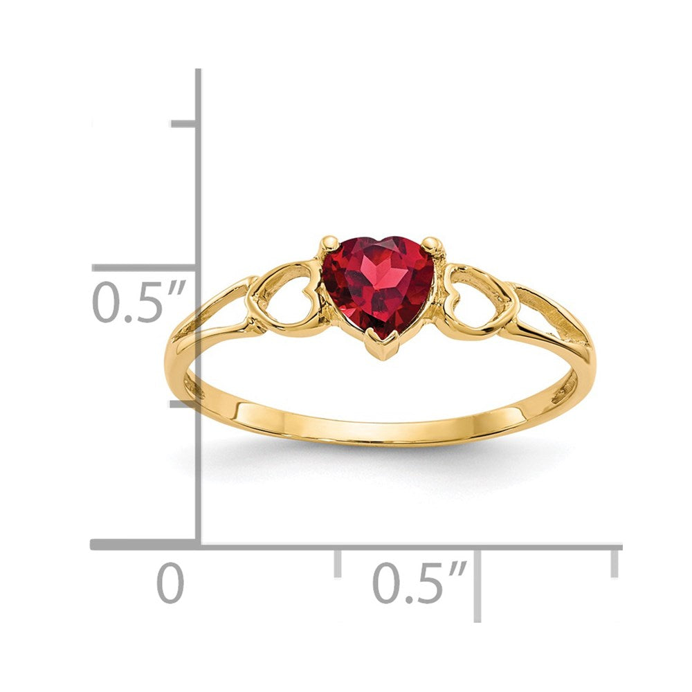 14k yellow gold garnet birthstone ring xbr154