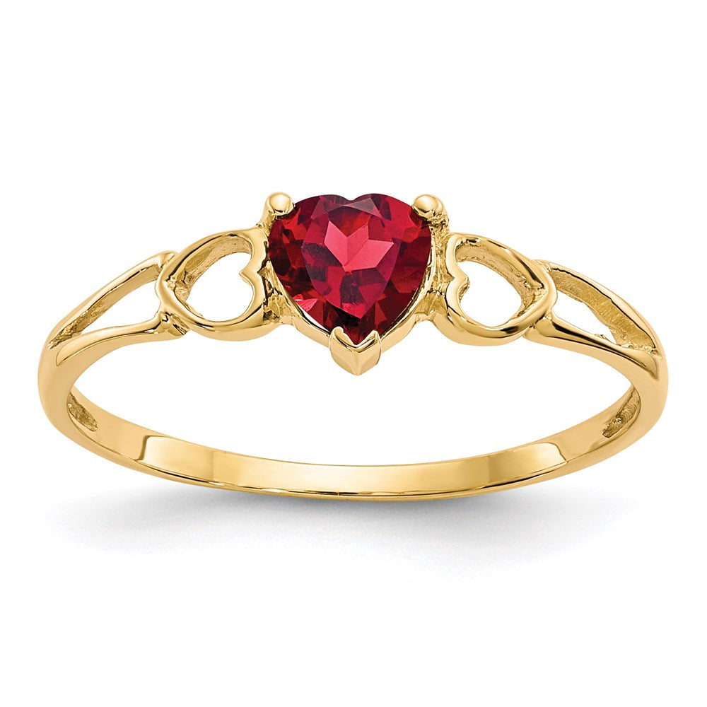 14k yellow gold garnet birthstone ring xbr154