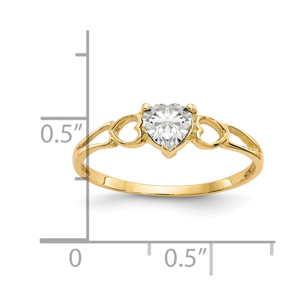 14k yellow gold white topaz birthstone ring xbr157