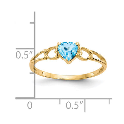 14k yellow gold blue topaz birthstone ring xbr165