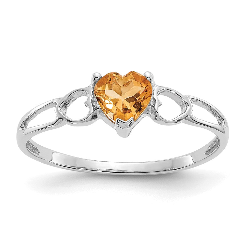 14k white gold citrine birthstone ring xbr176