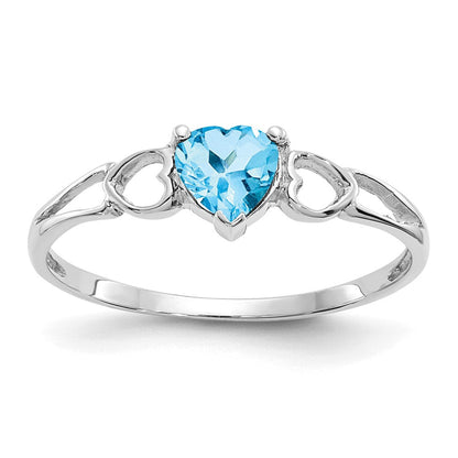 14k white gold blue topaz birthstone ring xbr177