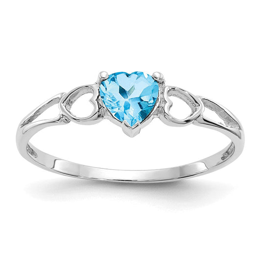 14k white gold blue topaz birthstone ring xbr177