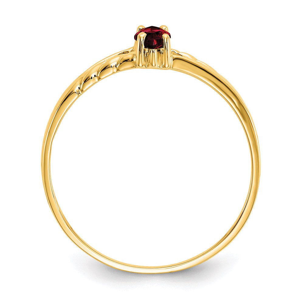 14k yellow gold garnet birthstone ring xbr178