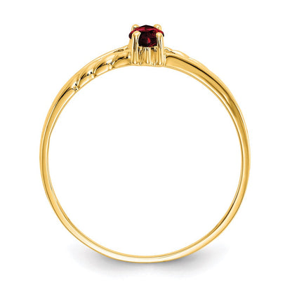 14k yellow gold garnet birthstone ring xbr178