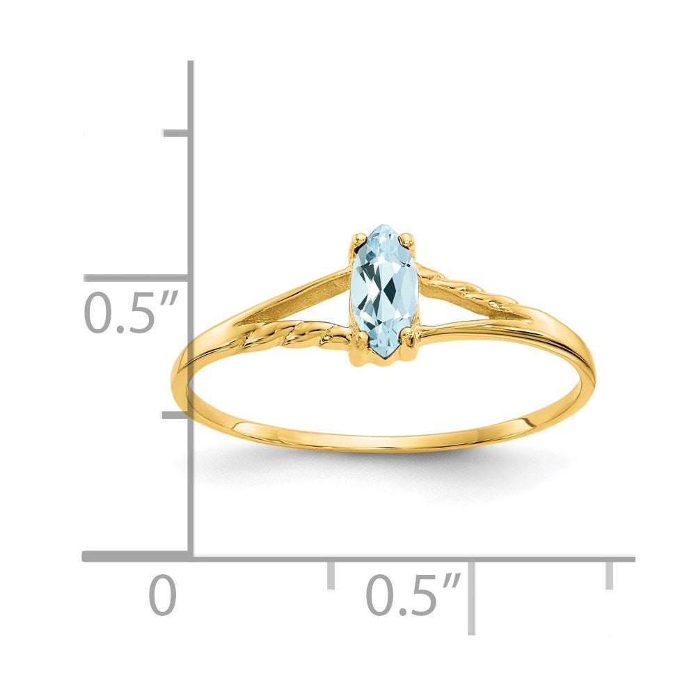 14k yellow gold aquamarine birthstone ring xbr180