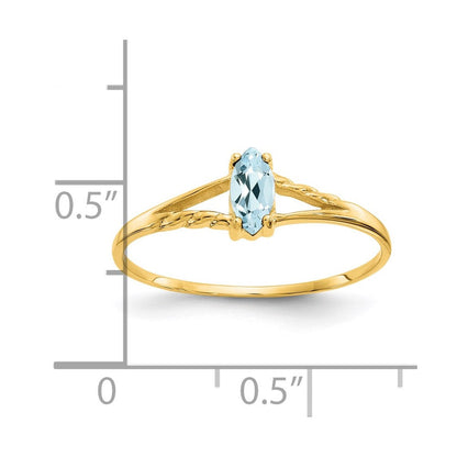 14k yellow gold aquamarine birthstone ring xbr180